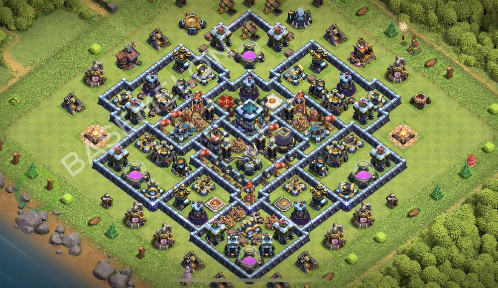 Town Hall Level 13 Trophy/Defense Base Design 2026, Anti 2 Stars, Anti Air, Layout #2838