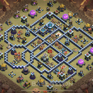 Rathaus Level 13 Krieg Base, Anti Alles, Layout #286