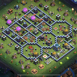 Town Hall Level 13 Trophy/Defense Base Design 2026, Anti Everything, Layout #2900