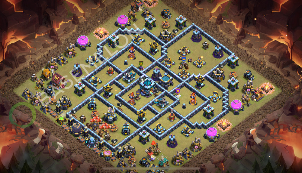 Town Hall Level 13 War Base Design 2026, Anti Air, Hybrid, Layout #2956