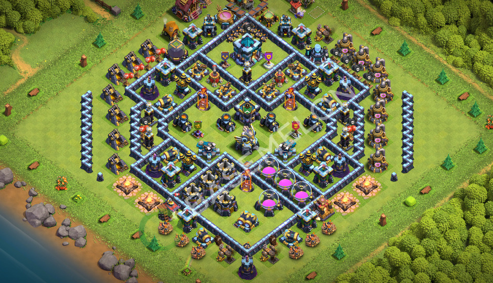 Town Hall Level 13 Trophy/Defense Base Design 2026, Anti 2 Stars, Anti Air, Layout #2962