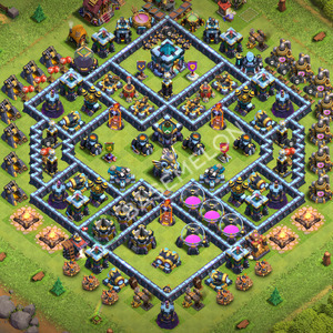 Town Hall Level 13 Trophy/Defense Base Design 2026, Anti 2 Stars, Anti Air, Layout #2962