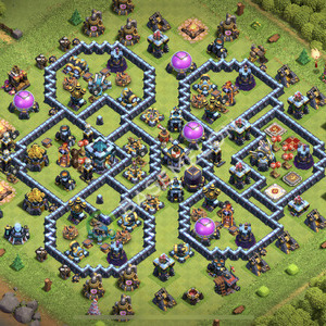 Aldea del Ayuntamiento Nivel 13 para Farming, Anti Aéreo, Híbrido Diseño 2026, #2967