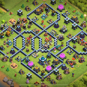 Town Hall Level 13 Trophy/Defense Base Design 2026, Anti 3 Stars, Anti Everything, Layout #2973