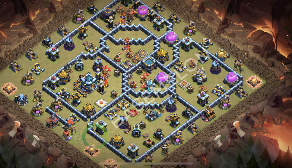 Town Hall Level 13 War Base Design 2026, Anti Everything, Layout #2975