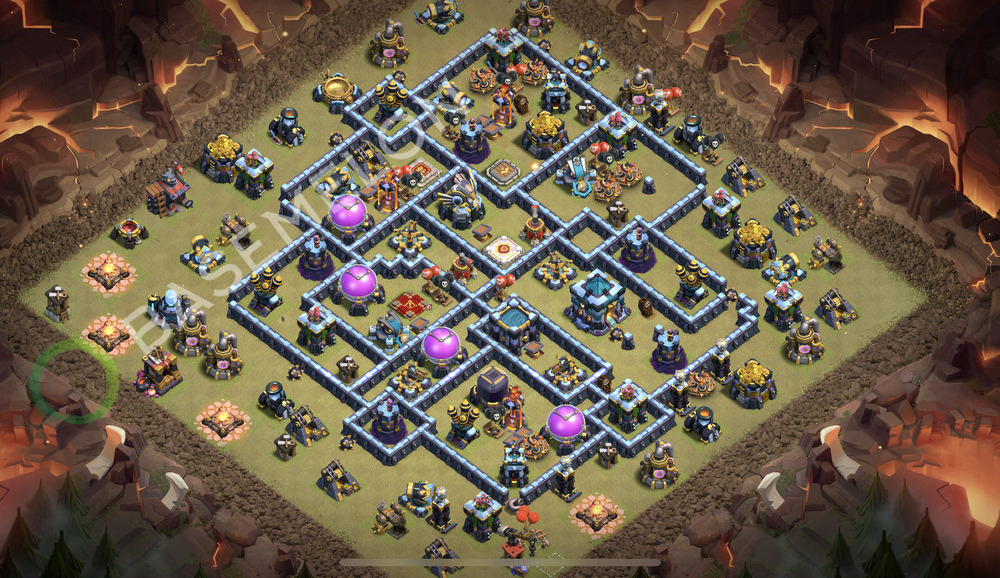 Town Hall Level 13 War Base Design 2026, Anti Everything, Layout #2976