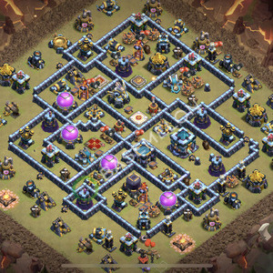Town Hall Level 13 War Base Design 2026, Anti Everything, Layout #2976