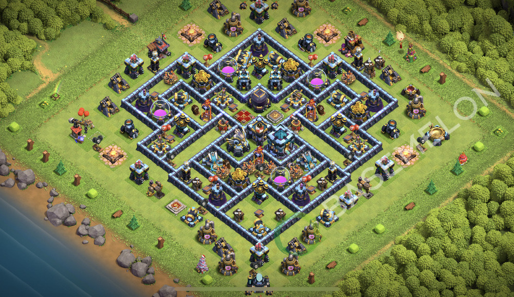 Rathaus Level 13 Farmen Base 2026, Legend Liga, Hybrid, Layout #3023