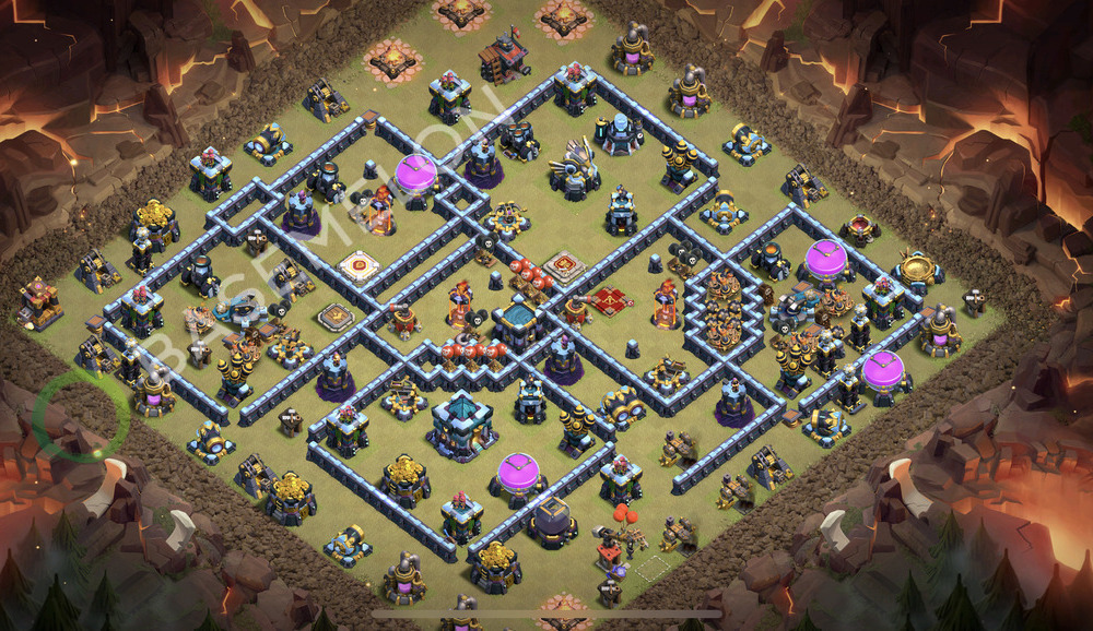 Rathaus Level 13 Verteidigung Base 2026, Anti 3 Sterne, Anti Alles, Layout #3024