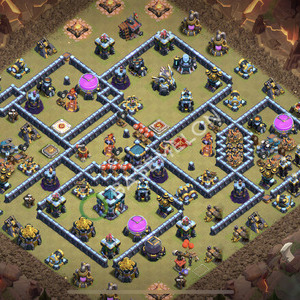 Rathaus Level 13 Verteidigung Base 2026, Anti 3 Sterne, Anti Alles, Layout #3024