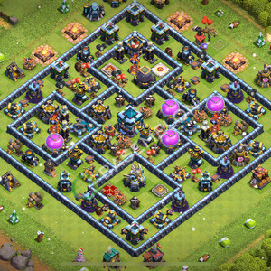Town Hall Level 13 Farm Base Design 2026, Anti Air, Layout #3055