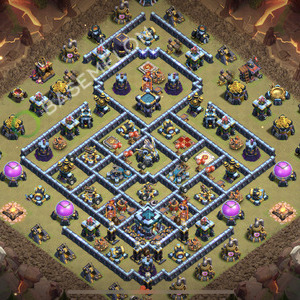 Town Hall Level 13 War Base Design 2026, Anti Everything, Layout #3083
