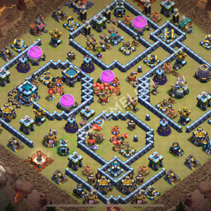 Town Hall Level 13 War Base Design 2026, Anti 3 Stars, Hybrid, Layout #3091