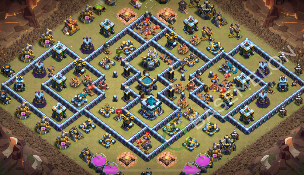 Town Hall Level 13 War Base Design 2026, Anti 3 Stars, Anti Air, Layout #3127
