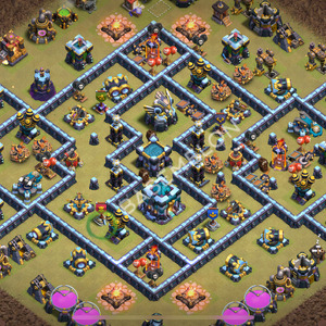 Town Hall Level 13 War Base Design 2026, Anti 3 Stars, Anti Air, Layout #3127