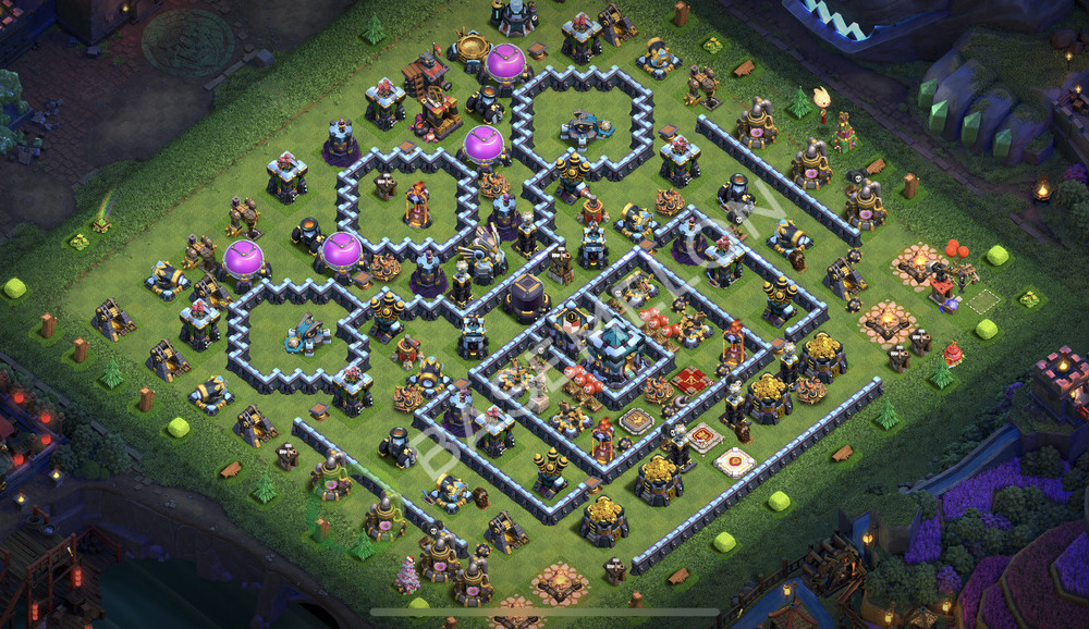 Town Hall Level 13 Trophy/Defense Base Design 2026, Anti Everything, Layout #3150