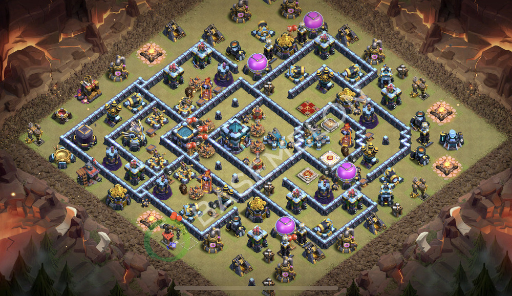 Town Hall Level 13 War Base Design 2026, Anti 2 Stars, Anti Everything, Layout #3173