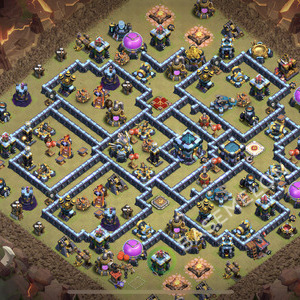 Town Hall Level 13 War Base Design 2026, Anti 2 Stars, Legend League, Layout #3186