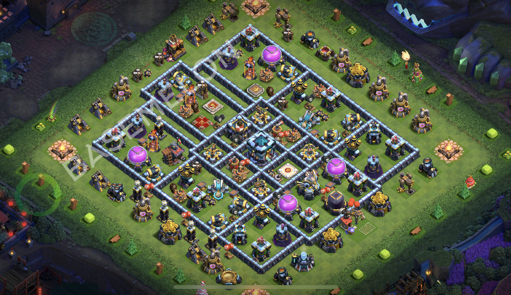 Town Hall Level 13 Trophy/Defense Base Design 2026, Anti Air, Anti Everything, Layout #3211