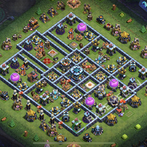 Town Hall Level 13 Trophy/Defense Base Design 2026, Anti Air, Anti Everything, Layout #3211
