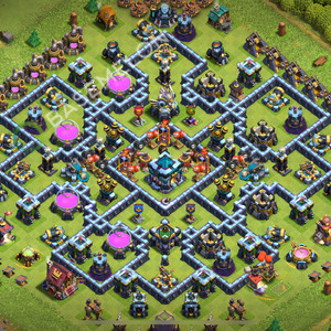 Town Hall Level 13 Trophy/Defense Base Design 2026, Anti 3 Stars, Layout #3212