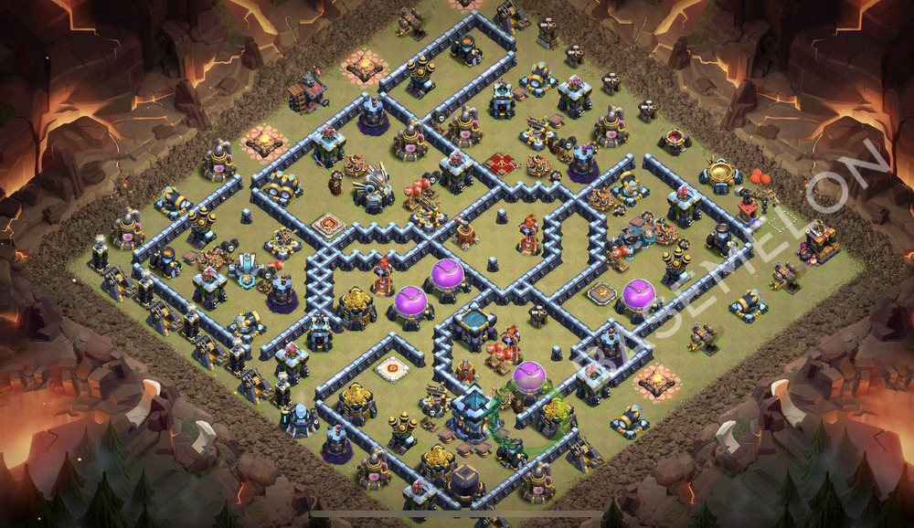Aldea del Ayuntamiento Nivel 13 para Guerra, Anti 3 Estrellas, Anti Todo Diseño 2026, #3240