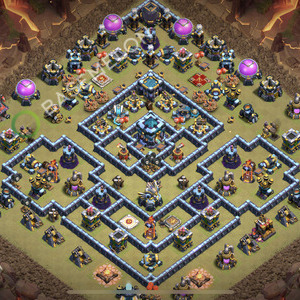 Town Hall Level 13 War Base Design 2026, Anti Everything, Layout #3299