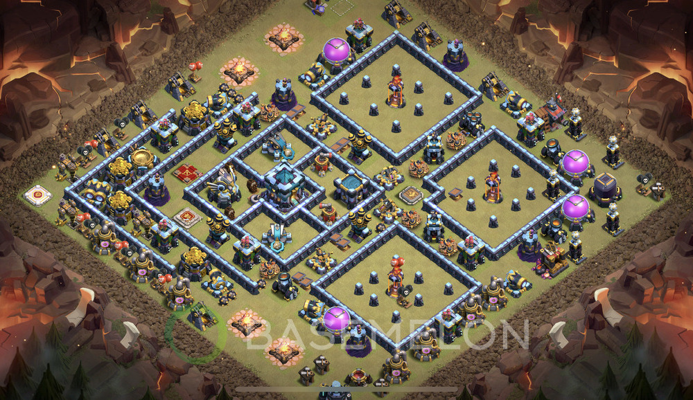 Town Hall Level 13 War Base Design 2024, Legend League, Anti Everything, Layout #33