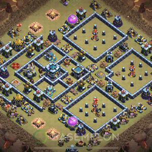 Rathaus Level 13 Krieg Base, Legend Liga, Anti Alles, Layout #33