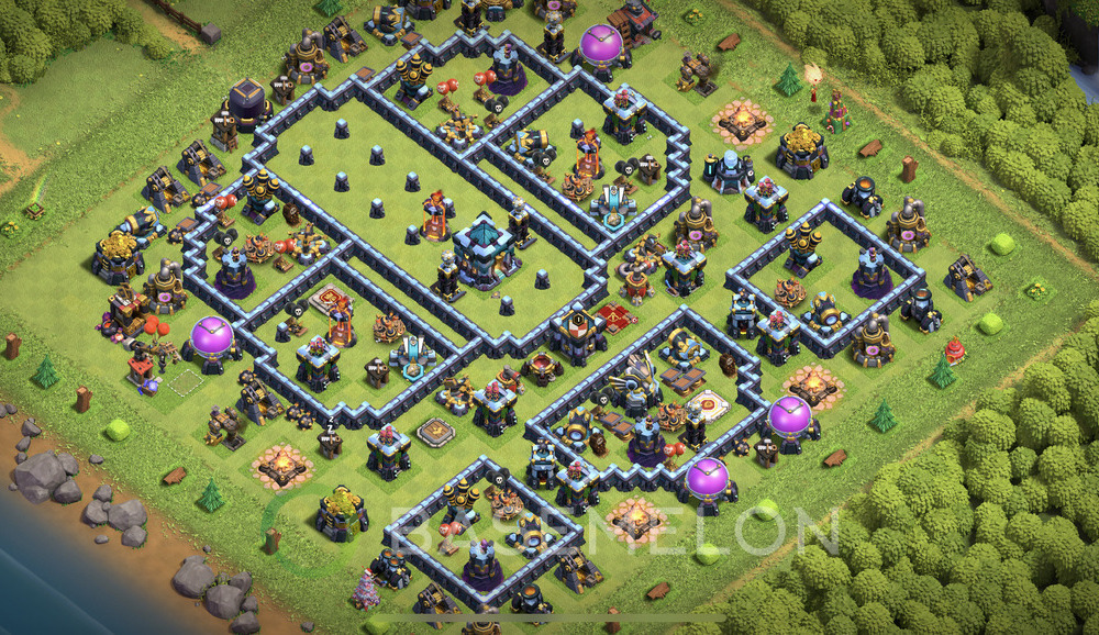Town Hall Level 13 Trophy/Defense Base Design 2024, Anti Air, Layout #330