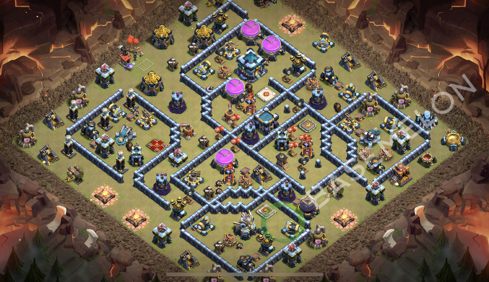 Rathaus Level 13 Krieg Base 2026, Anti 3 Sterne, Anti Alles, Layout #3327