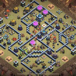 Town Hall Level 13 War Base Design 2026, Anti 3 Stars, Anti Everything, Layout #3327