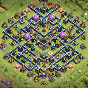 Rathaus Level 13 Farmen Base, Anti Alles, Hybrid, Layout #333