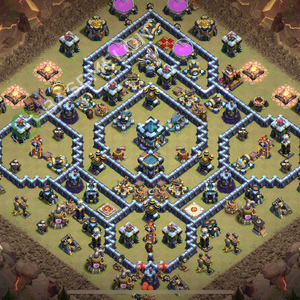 Town Hall Level 13 War Base Design 2026, Anti 2 Stars, Anti Air, Layout #3380