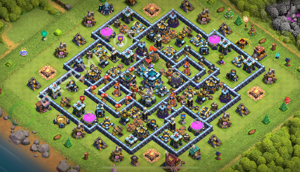 Town Hall Level 13 Trophy/Defense Base Design 2026, Anti 3 Stars, Anti Everything, Layout #3421