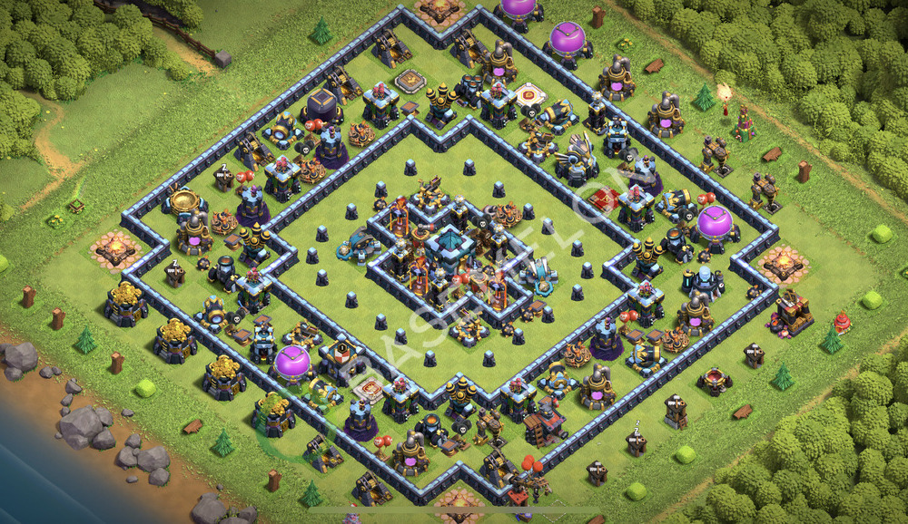 Town Hall Level 13 Trophy/Defense Base Design 2026, Anti 3 Stars, Anti Everything, Layout #3426