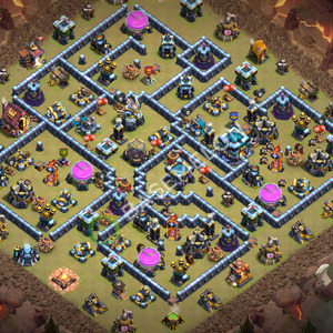 Town Hall Level 13 War Base Design 2026, Anti 3 Stars, Layout #3455