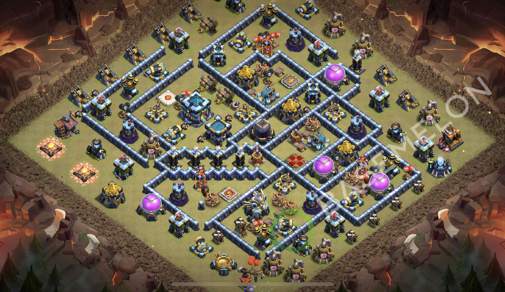 Town Hall Level 13 War Base Design 2026, Anti 3 Stars, Anti Everything, Layout #3525