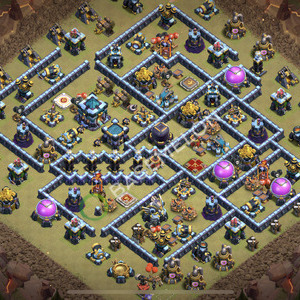 Town Hall Level 13 War Base Design 2026, Anti 3 Stars, Anti Everything, Layout #3525