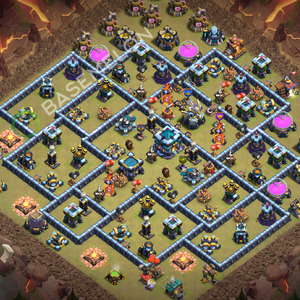 Aldea del Ayuntamiento Nivel 13 para Guerra, Anti 3 Estrellas, Anti Todo Diseño 2026, #3590
