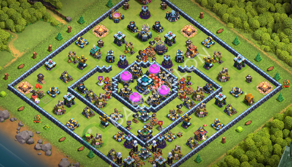 Aldea del Ayuntamiento Nivel 13 para Farming, Anti 3 Estrellas, Híbrido Diseño 2026, #3592