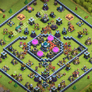 Aldea del Ayuntamiento Nivel 13 para Farming, Anti 3 Estrellas, Híbrido Diseño 2026, #3592