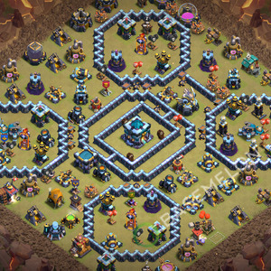 Aldea del Ayuntamiento Nivel 13 para Guerra, Anti 3 Estrellas Diseño 2026, #3594