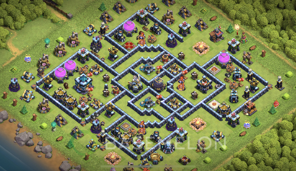 Town Hall Level 13 Trophy/Defense Base Design 2024, Max Levels, Layout #36