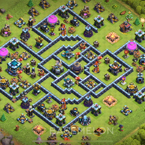 Rathaus Level 13 Verteidigung Base 2025, Max Level, Layout #36