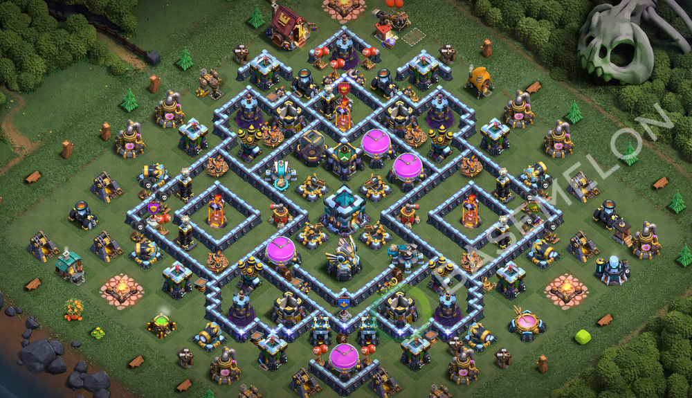 Town Hall Level 13 Trophy/Defense Base Design 2026, Anti 3 Stars, Anti Air, Layout #3616