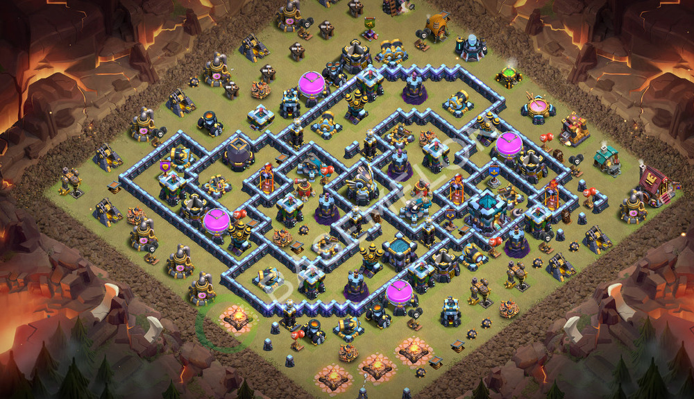 Town Hall Level 13 War Base Design 2026, Anti 3 Stars, Anti Air, Layout #3627