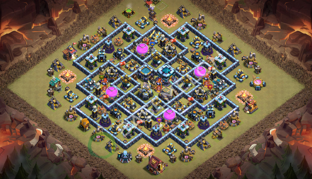 Town Hall Level 13 War Base Design 2026, Legend League, Layout #3652