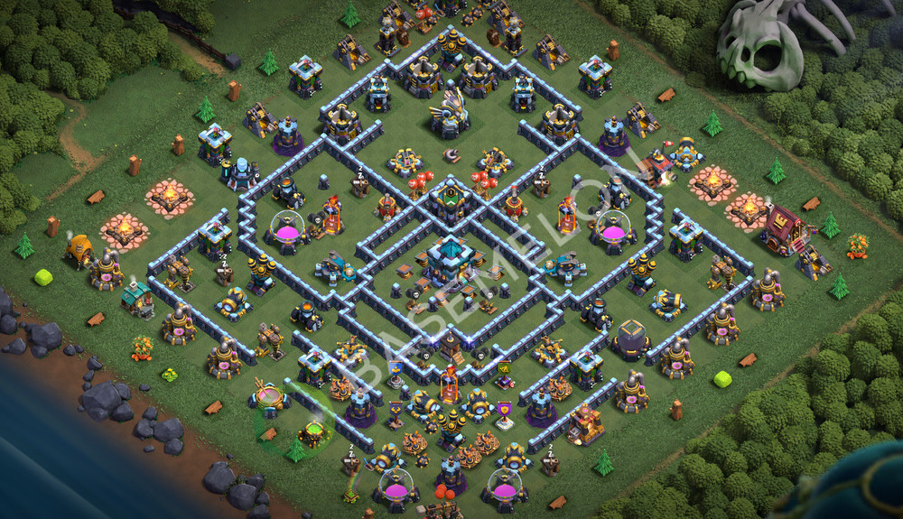 Aldea del Ayuntamiento Nivel 13 para Defensa, Anti 2 Estrellas Diseño 2026, #3707