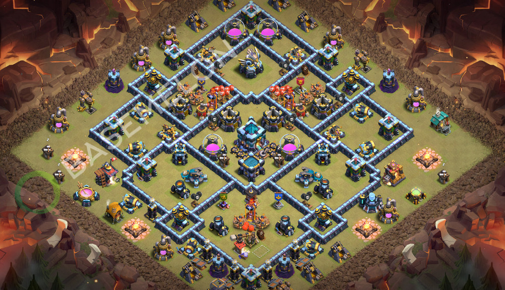Aldea del Ayuntamiento Nivel 13 para Guerra, Anti 3 Estrellas, Híbrido Diseño 2026, #3725